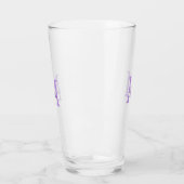 Verre jeté simple minimal ajouter nom monogramme rose ro (Gauche)