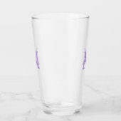Verre jeté simple minimal ajouter nom monogramme rose ro (Droite)