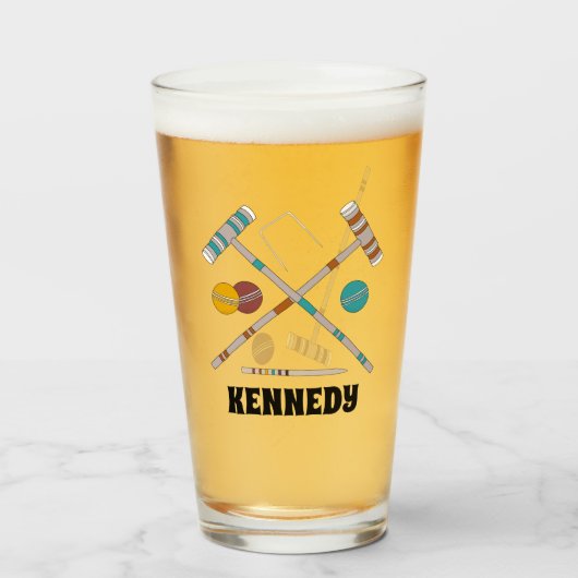 Verre Jeu de Croquet, Jeux de pelouse personnalisée (Devant (rempli))