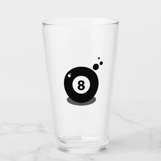 Verre Jeu de sport de billard huit balles 8 (Devant)