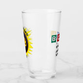 Verre Jeu parfait, pinte noire et jaune (Gauche)