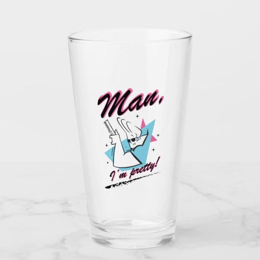 Verre Johnny Bravo - Homme Je suis assez Retro Graphic (Devant)