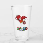 Verre Joie de Noël Fête Rouge Cocktail Dragon de Fête (Devant)