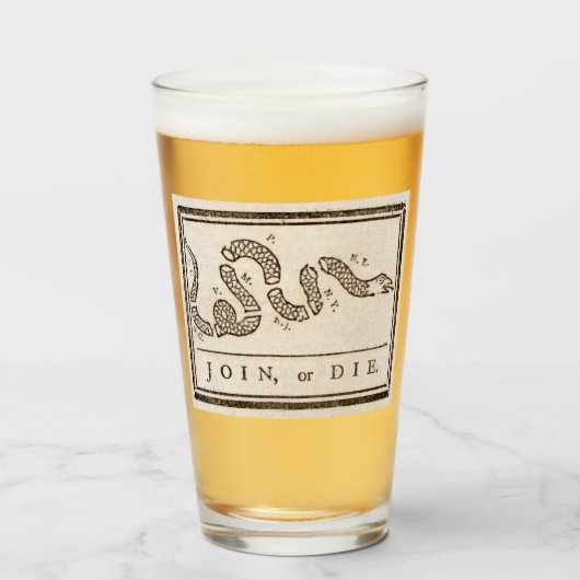 Verre Joignez ou mourez (Devant (rempli))