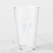 Verre Joli bonhomme de neige et vent d'hiver (Dos)