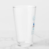 Verre Joli bonhomme de neige et vent d'hiver (Droite)