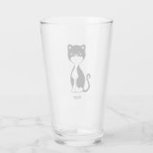 Verre Joli chat en smoking heureux (Dos)