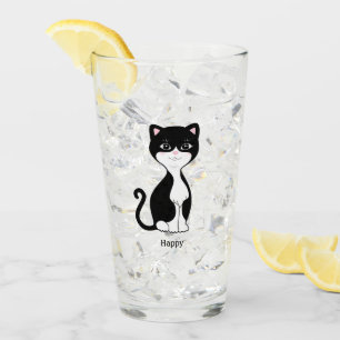 Verre Joli chat en smoking heureux