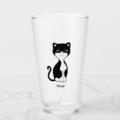 Verre Joli chat en smoking heureux (Devant)