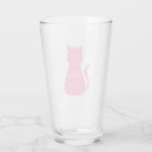 Verre Joli chat fille rose sur mesure (Dos)