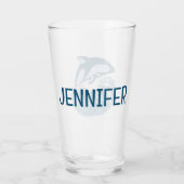 Verre Joli dauphin bleu (Dos)