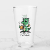 Verre Joli dragon buvant de la bière (Dos)