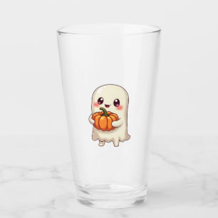 Verre Joli fantôme avec citrouille � Drôle d'Halloween