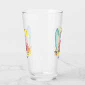 Verre joli rose flamingo ajouter nom (Gauche)