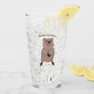 Verre Joli sourire mignon dessin animé quokka