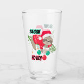 Verre Jolie et drôle Père Noël Sloth Lent Ho Ho (Dos)