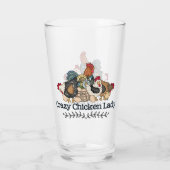 Verre jolie fille de poulet folle (Dos)