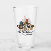 Verre jolie fille de poulet folle (Devant)