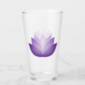 Verre Jolie fleur de lotus pourpre (Devant)
