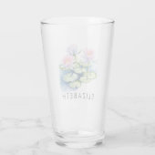 Verre Jolie personnalisation Mois de naissance Fleur Nom (Dos)