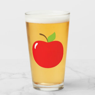 Verre Jolie pomme de votre oeil amusant dessin animé