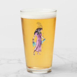 Verre Jolie robe rose Lady Écharpe Bleu Ancienne Egypte