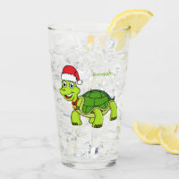 Jolie tortue en chapeau de Père Noël