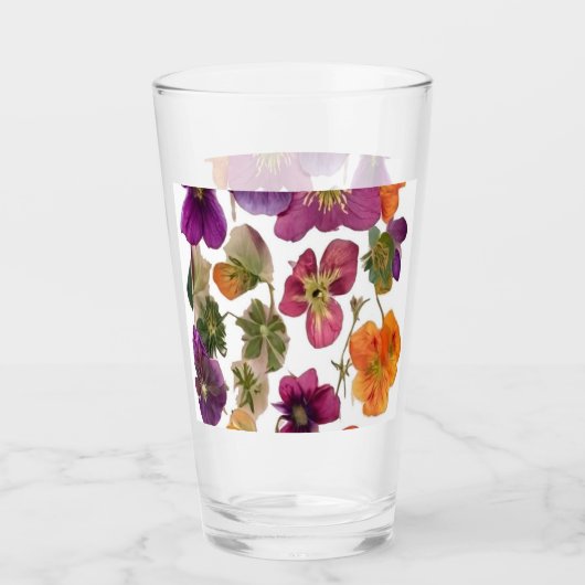 Verre Jolies Fleurs Pressées (Devant)