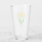 Verre Jolies Tulipes Aquarelles Fleurs de printemps (Dos)