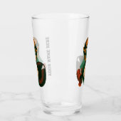 Verre Joueur de baseball vintage, Catcher avec Mitt (Gauche)