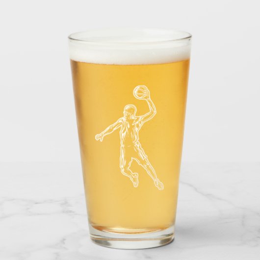 Verre Joueur de basket-ball Slam Dunk Light Design (Devant (rempli))