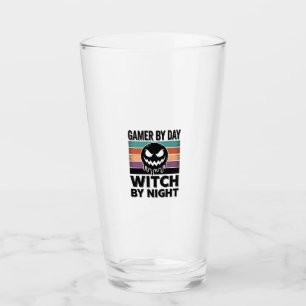 Verre Joueur de jeux vidéo le jour sorcière la nuit desi
