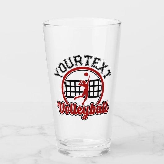 Verre Joueur de l'équipe de volleyball AJOUTER LE NOM Sp (Devant)