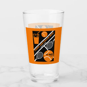 Verre Joueur de tennis de pelouse Art graphique