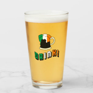 Verre Jour de la Saint Patrick Irish Beer Funny Pint