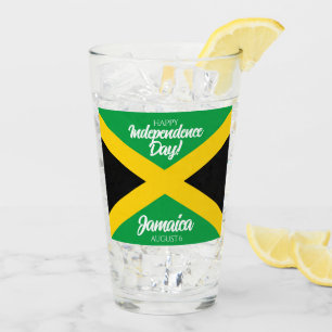 Verre Jour de l'indépendance de la Jamaïque drapeau nati