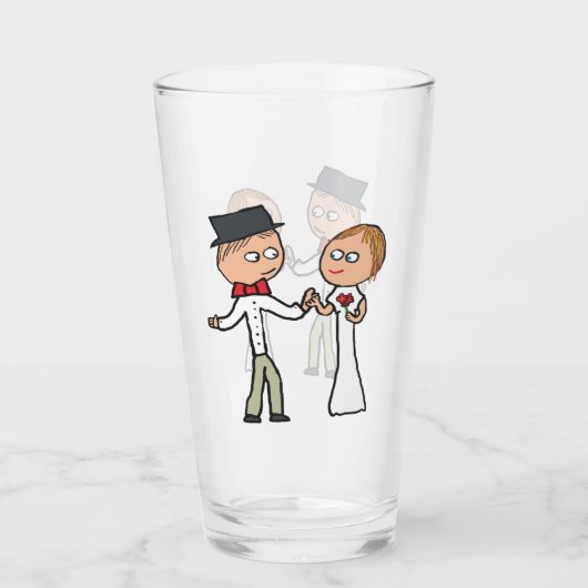 Verre Jour de mariage de mariée et de chambre (Devant)