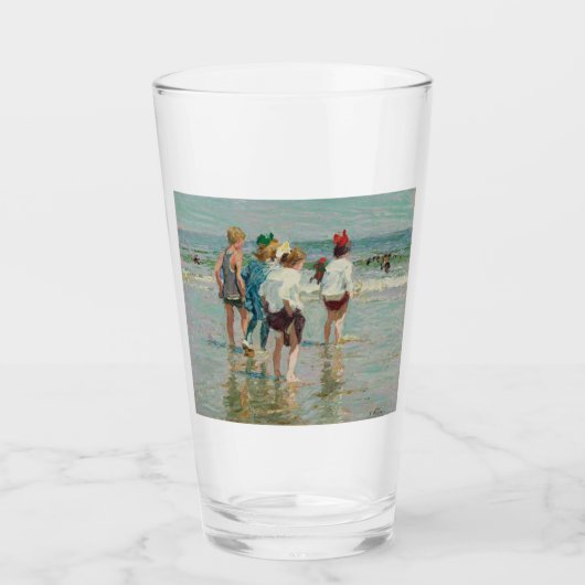 Verre Jour d'été à Brighton Beach (par E.H. Potthast) (Devant)