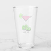 Verre Jour Diner Cocktail Cosmo Rose, Pickleball Limes (Dos)