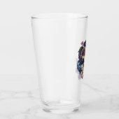 Verre Jour du crâne mort avec des fleurs (Droite)