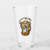 Verre Joyeuse Mug De Bière, Illustration Drôle (Devant)