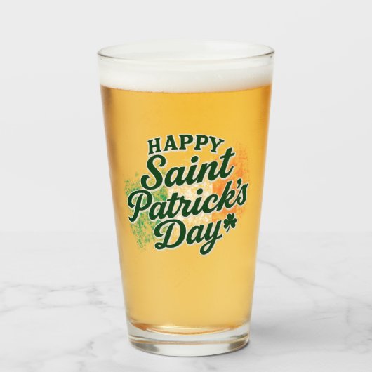 Verre Joyeuse Saint Patrick vintage  (Devant (rempli))