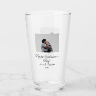 Verre Joyeuse Saint-Valentin couple photo moderne simple