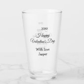 Verre Joyeuse Saint-Valentin nom amour simple année styl (Dos)