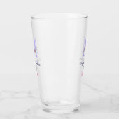 Verre Joyeuse Saint-Valentin pastel violet monogramme ro (Gauche)