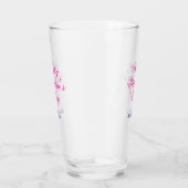Verre Joyeuse Saint-Valentin rose violet xoxo amour nom (Droite)