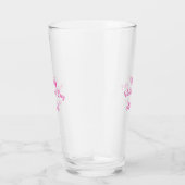 Verre Joyeuse Saint-Valentin texte rose nom message (Droite)