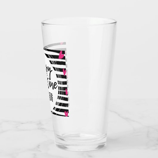 Verre joyeuses valentines adorent bug, cadeau de la Sain (Gauche)