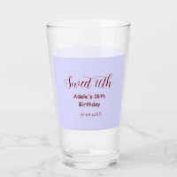 Joyeux 16e anniversaire violet pastel mauve rétro