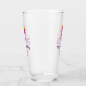 Verre Joyeux 21e anniversaire rose ajouter nom monogramm (Droite)